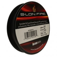 S-Lon Fire Braided and Fused Beading Thread, Black, 6lb, 125yds