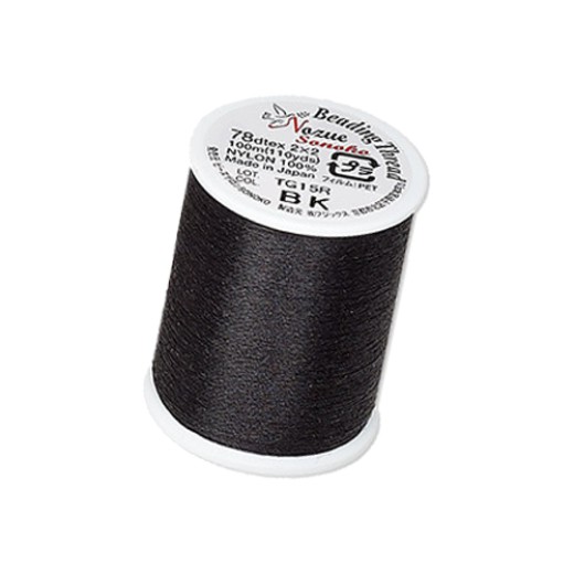 Black SoNo Beading Thread, 100m reel