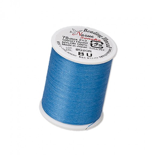 Nozue Sonoko Beading Thread, Blue, 100m Reel