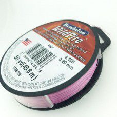 Pink 0.20mm Wildfire Beading Thread, 162B-008, 45m spool