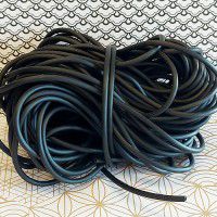 2.5mm Black Hollow Rubber Cord, 50p per metre
