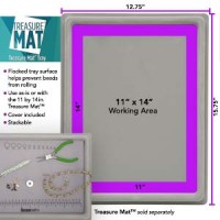 Large Beading Mat Tray, Flocked, with clear cover. 14in x 11in.