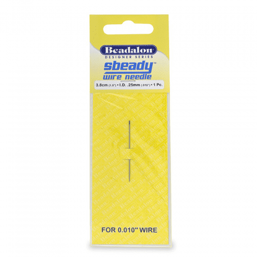 SBeady Beading Wire Needle, XX-Small, for 0.010" (0.25mm) Beading wires