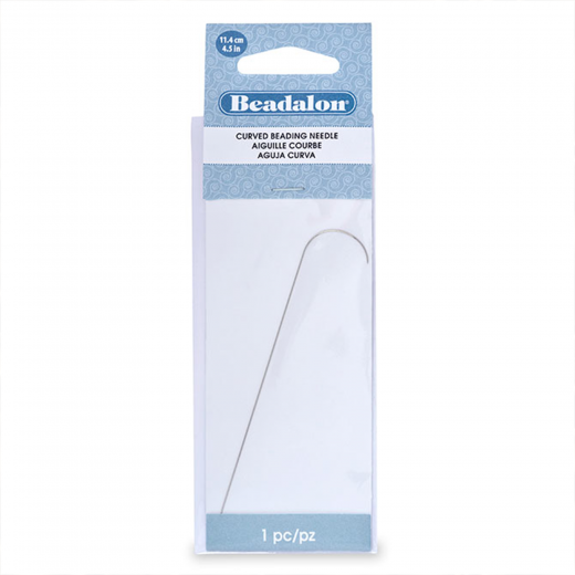 Curved Beading Needle, 4.5 Inch, for use with Bead Spinner