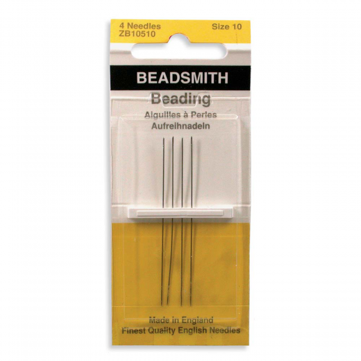 Size 10 English Beading Needles - Longs, Pack of 4