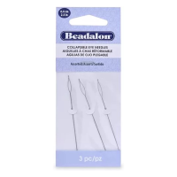 Beadalon 700K-100 Collapsible Eye Needles, 2.5", Assorted, 3 Pack