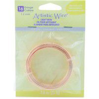Rose Gold Colour, 25ft (7.6m) 16ga 1.3mm Silver Plated Artistic Wire