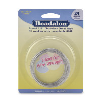 24  Gauge Round Stainless Steel  Wire, 12M.