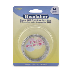24 Gauge Round Stainless Steel Wire, 12M. 24 Gauge Round Stainless Steel Wire, 12M.