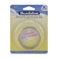 21  Gauge Square Stainless Steel  Wire, 4.5M.
