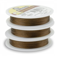 Bronze, 0.10" / 0.25mm, 30ft Reel Beadalon 19 Strand Beading Wire, JW19Z-0