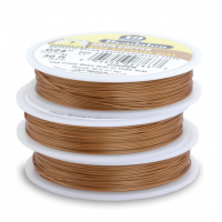 Satin Copper, 0.24" / 0.61mm, 30ft Reel Beadalon 19 Strand Beading Wire, JW17NCU-0