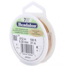 7 Strand Beadalon Wire, Crinkle Stainless Steel, .018in, 0.46mm - JW03NS-15FT-C,...