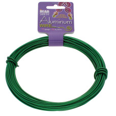 Green Colour 12 Gauge (2.05mm, Aluminium Craft Wire , 12m length, (39ft).