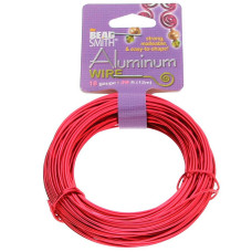 Red Colour 12 Gauge (2.05mm), Aluminium Craft Wire , 12m length, (39ft).