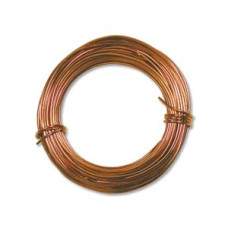 Copper  Colour 12 Gauge (2.05mm), Aluminium Craft Wire , 12m length, (39ft).