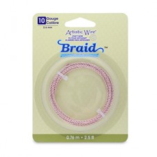 10 Gauge (2.6 mm), Round Braid, Rose Gold Color, 2.5 ft (0.76 m)