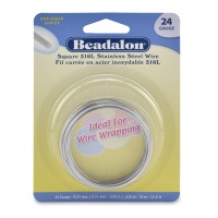 24ga Round 3/4 Hard Stainless Steel Wrapping Wire, 12m coil