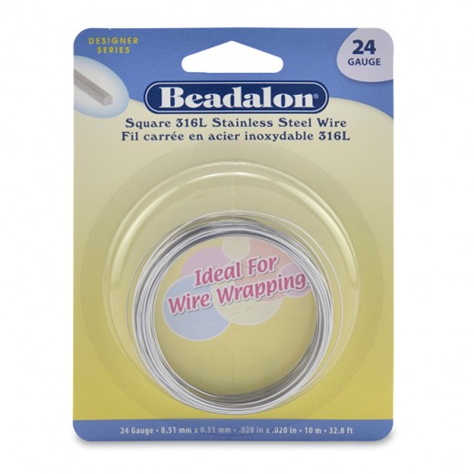 24ga Round 3/4 Hard Stainless Steel Wrapping Wire, 12m coil