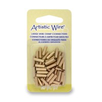 Large Wire Crimp Tubes, 2.1mm, Antique Brass, for 12ga wire, 50pc