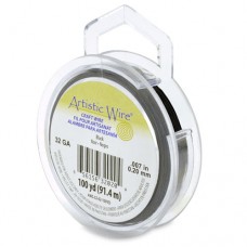 Black 32 gauge copper wire, 91.44m reel