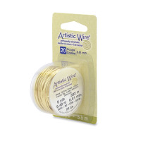 Bare yellow brass 20 gauge copper wire, 5.5m spool Bare yellow brass 20 gauge copper wire, 5.5m spool