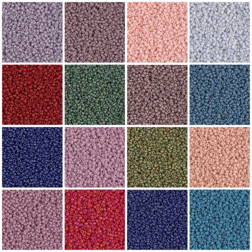 Miyuki Size 8/0 Matte Opaque collection, April 2022