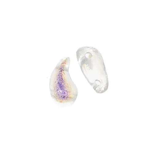 Left Crystal/AB Etched 2 Hole Zoliduo Bead, pack of 20pcs Left Crystal/AB Etched 2 Hole Zoliduo Bead, pack of 20pcs