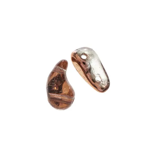 Left Crystal/Copper 1 Sided 2 Hole Zoliduo Bead, pack of 20pcs Left Crystal/Copper 1 Sided 2 Hole Zoliduo Bead, pack of 20pcs