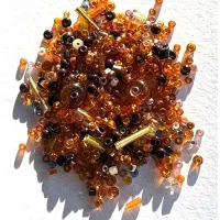Brown Seed Bead Mix, Approx 10 Grams