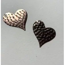 Heart Charms, Copper  Colour, 32 x 26mm, Pack of 5