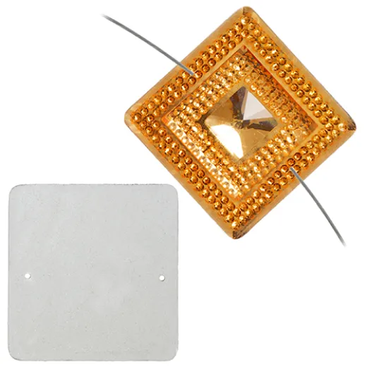 Dazzle-it Resin Glitz Sew-On Sugar Stone Square 40mm, Gold AB Dazzle-it Resin Glitz Sew-On Sugar Stone Square 40mm, Gold AB