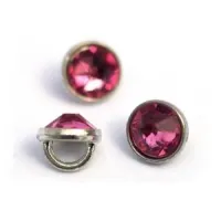 3mm Rose on Silver Crystalettes, Pack of 10