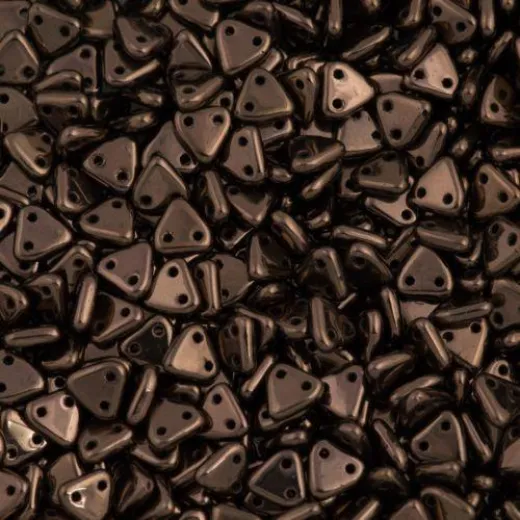 Dark Bronze Czechmate Triangle Beads, approx 8g Dark Bronze Czechmate Triangle Beads, approx 8g