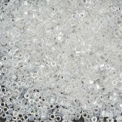 DBL0050 Crystal Luster Size 8/0 Miyuki Delica Beads, Colour Code 0050, 5.2g approx. DBL0050 Crystal Luster Size 8/0 Miyuki Delica Beads, Colour Code 0050, 5.2g approx.