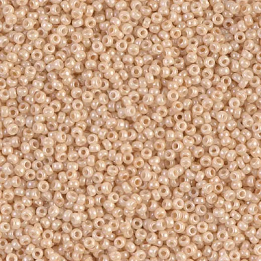 Ceylon Light Beige, Colour 595, Miyuki Seed Beads Size 15/0, 8.2g Approx. 