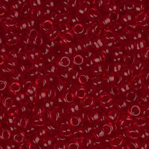 Ruby Transparent Miyuki size 6/0 Colour 141, 20g approx. Ruby Transparent Miyuki size 6/0 Colour 141, 20g approx.