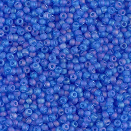 Matte Transparent Sapphire AB, Miyuki 11/0 Seed Beads, Colour 0150FR, 22g Approx Matte Transparent Sapphire AB, Miyuki 11/0 Seed Beads, Colour 0150FR, 22g Approx