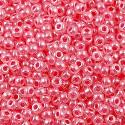 Carnation Pink Ceylon, Miyuki Size 8/0 Seed Beads, Colour 0535, 22g 
