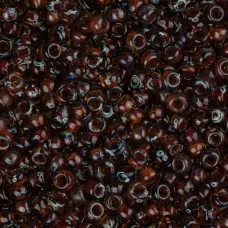 Transparent Dark Topaz Picasso, Colour 4502, Miyuki 11/0, 22g