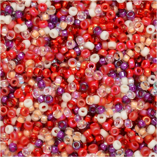 Strawberry Fields, Miyuki 11/0 Seed Beads, MIX05, 22g Approx Strawberry Fields, Miyuki 11/0 Seed Beads, MIX05, 22g Approx