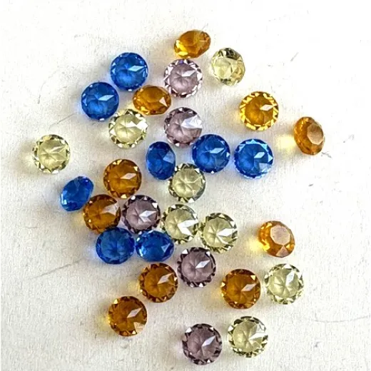 6mm Flat Top, Unfoiled Rivolis, Random Mix. Pack of 32 6mm Flat Top, Unfoiled Rivolis, Random Mix. Pack of 32