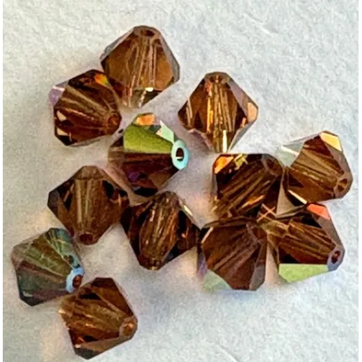 8mm Bicones, Light Colarado Topaz, Pack of 12 pieces.