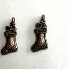 Stocking Charm, Copper Colour, 10 x 24mm Stocking Charm, Copper Colour, 10 x 24mm