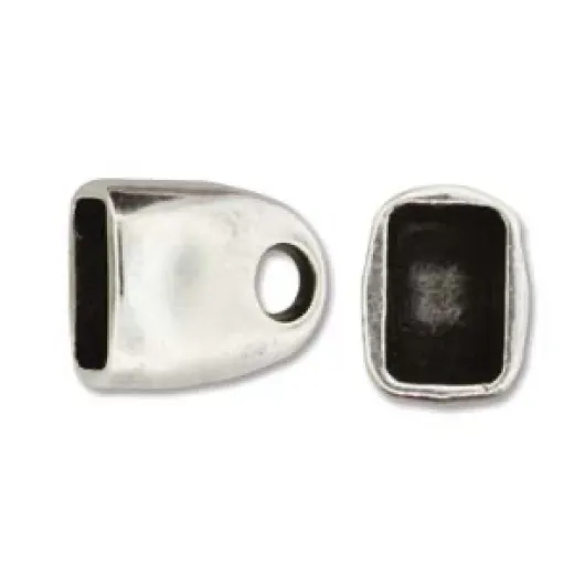 13.5 x 16.5mm Antique Silver End Cap 