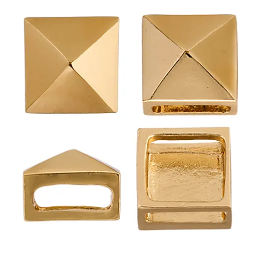 10 x 13mm Gold Square Slider, Pack of 2 10 x 13mm Gold Square Slider, Pack of 2