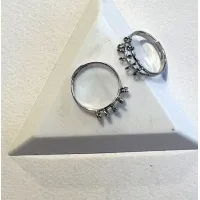 Beadalon Adjustable Bling Ring, 10 Loops, Silver Colour.