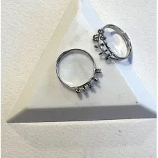 Beadalon Adjustable Bling Ring, 10 Loops, Silver Colour.