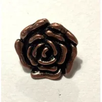Large Flower Charm with Loop, Copper  Colour, 23.5 x 24mm