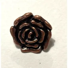 Large Flower Charm with Loop, Copper  Colour, 23.5 x 24mm